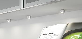 Infälld/undermonterad belysning, rund, Häfele Loox LED 2022, 12 V - version Loox