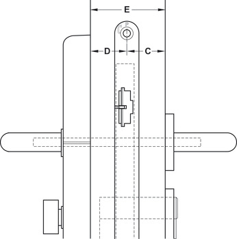 Tryckespinne - monteringssats, för dörrterminal DT 400 R2 Dialock