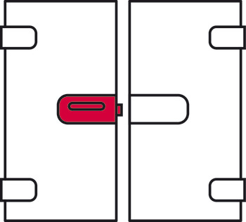 Enkelt lås för glasdörr, GHR 102 och 103, Startec