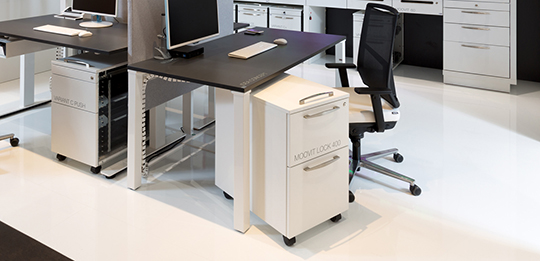 Pedestals hold all of your personal work documents.