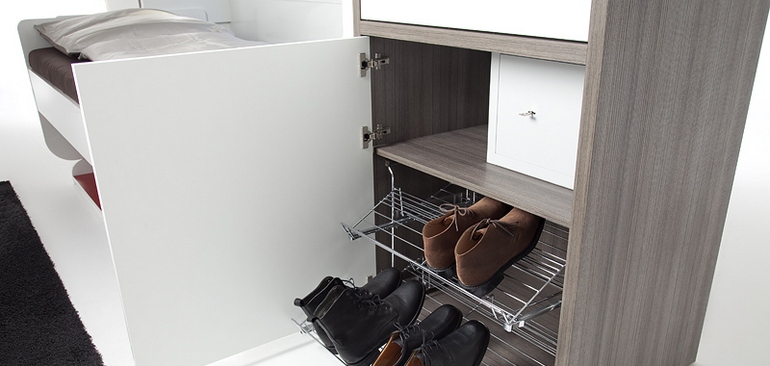 The solution also provides lots of room for storage space.