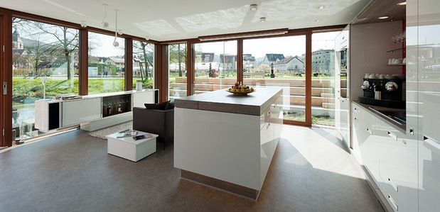 A modern and functional kitchen island that can do somewhat more.