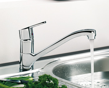 Single lever tap, fixed spout