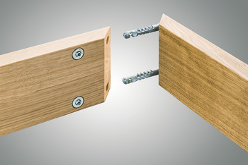Angular dowel, for mitred connections that can be undone again