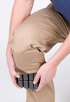 Knee pads, for use with work trousers