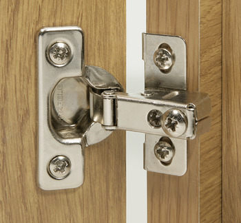 Hinge with short arm, For thin hinged doors from thickness of 12 mm