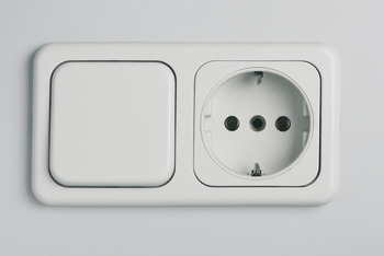 Schuko Safety sockets, 60 x 60 mm, flush mounted, 230 V