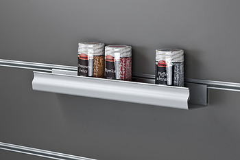 Spice shelf, aluminium, wall system, Labos