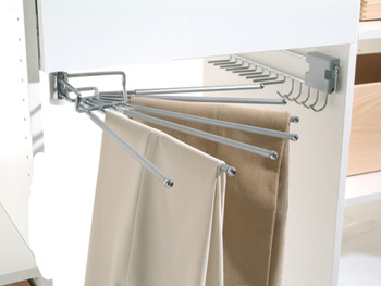 Trouser rack, swivelling, for 7 trousers, width 430 mm