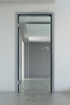 All-glass door, GDF fluted bevel