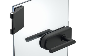 Glass door set, GHR 103, Startec, with 3-piece hinges and pair of lever handles