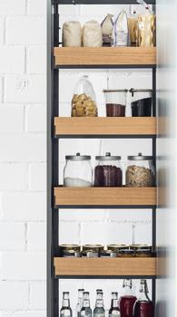 Hook-in shelf, For door front fixing pull out larder unit