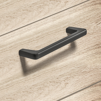 Furniture handle, D handle, zinc alloy, Häfele Déco, model H2330