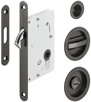 Mortise lock, For sliding doors, with compass bolt, Startec, bathroom/WC