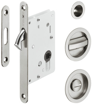 Mortice lock, for sliding doors, with compass bolt, Startec, bathroom/WC