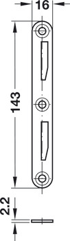 Bed connector, with hook-in part
