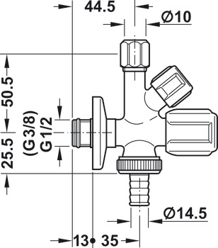 Combination corner valve