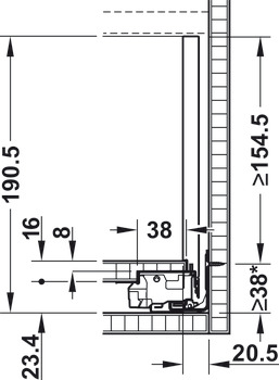 Drawer sides, Blum Legrabox pure, System height C
