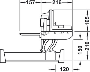 General purpose slicer, Ritterwerk AES 62 SR/SL-H, for cabinet width min. 500 mm