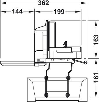 General purpose slicer, Ritterwerk AES 52 S, for cabinet width min. 300 mm