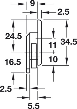 Running gear, with height adjustment ± 1 mm