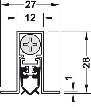 Retractable door seal, DDS 12, for wooden doors, Startec