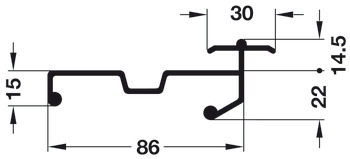 Suspension rail, in shortened length