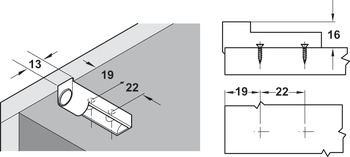 Linear adapter plate, for soft-closing mechanisms, with positioning aid