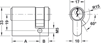 Profile Cylinder, Secured individual locking, Helius, BKS
