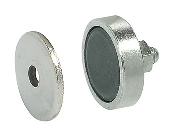 Magnetic catch, pull 3.0 kg, M5 thread, for metal cabinets