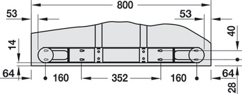Idea A flatline complete set, rectangular, desking system