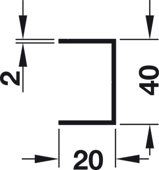 Wall connection profile, For screw fixing