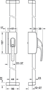 Additional lock for window handle, FOS 650, Abus