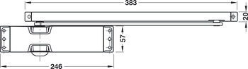 Overhead door closer, TS 90 Impulse, with guide rail, EN 3–4, Dorma