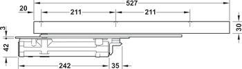 Door closer, Dormakaba ITS 96 EMF, 2–4 in accordance with EN 1154, concealed