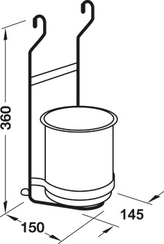 Beaker holder, Steel railing system