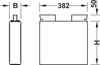 Computer holder, For Häfele Officys TE651, TH321, TF221, TF241 table bases