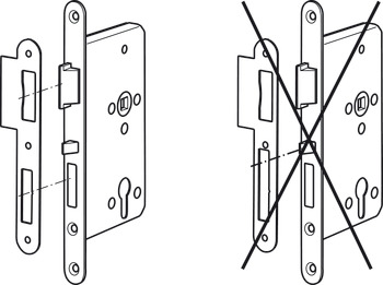 Mortise lock, Startec, with self-locking action, FR