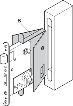 Fire resistant fitting, for mortise locks