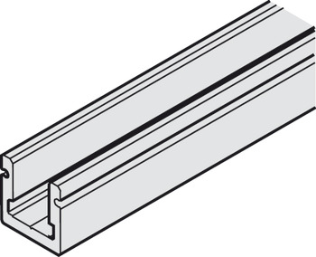 Guide rail, Not drilled, 16 x 16 mm