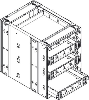 Steel pedestal, Quick-Kit-600, height units 1-3-3-3