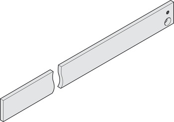 Mounting plate, for R/RFS guide rail from TS 5000, overhead door closer, Geze