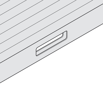 Preparation of the lock strip, For inset handles