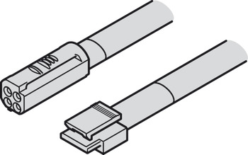 Lead, for Häfele Loox5 24 V, modular with snap-in connector, 3-pin (multi-white)