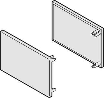End cap set, for single running track 31 x 33 mm (W x H) with mounting rail 19 mm and clip-on panel height 38 mm