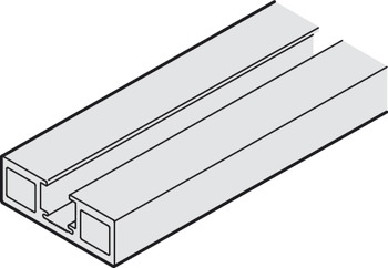 Frame profile, side, without profile seal