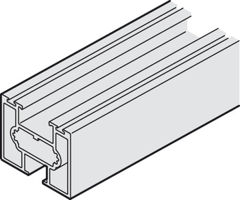 Frame profile, top and bottom, without profile seal