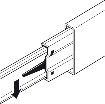 Ball bearing runners, full extension, load-bearing capacity up to 30 kg, steel