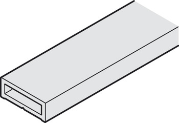 Design bar profile, for glue fixing (including adhesive strips) for visual structuring of door panel