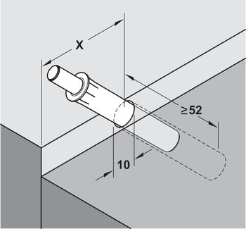 Soft closing mechanism for doors, for inserting into adapter housing or drill hole